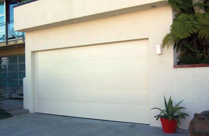 Unique Garage Doors, Flush Panel Garage Door White